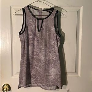 Express gray patterned tank top